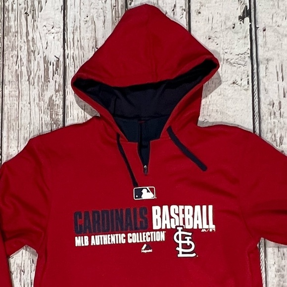 St. Louis Cardinals Athletic MLB Baseball Hoodie Pullover Sweatshirt - Picture 2 of 5